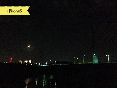 iPhone5で撮った千波大橋の夜景