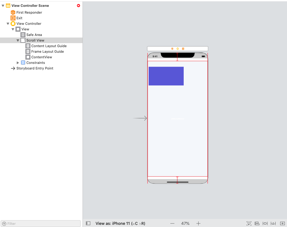 Xcode11】いつもスクロールしなかったUIScrollView + AutoLayoutを 